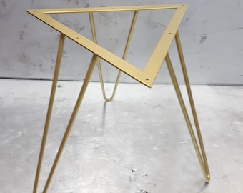 Gold Hairpin Legs, Round Coffee table legs, Industrial steel legs, Height 40cm. up to oak slice coffee table, Industrial loft style,