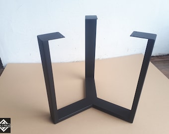 Coffee table base, Round Coffee table legs, Industrial steel legs/ Powdercoat Finish/Height 30cm. up to oak slice coffee table