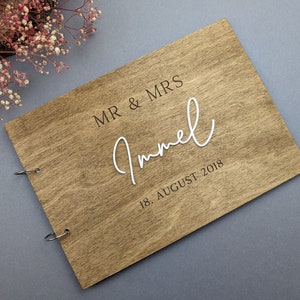 Wedding photo album / Wedding photo book / Wedding guest book / Personalized photo book / Wedding gift / Wooden guest book
