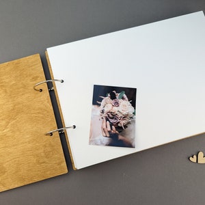 Fotoalbum Hochzeit / Fotobuch Hochzeit / Gästebuch Hochzeit / Fotobuch Personalisiert / Hochzeitsgeschenk / Gästebuch aus Holz Bild 7