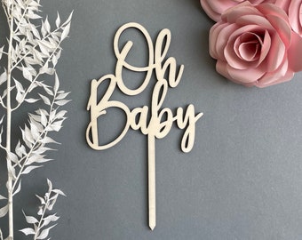 Cake Topper / Oh Baby Cake Topper / Baby Shower Decoration / Cake Topper Baby Shower / Gift for Birth