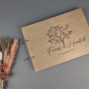 Wedding photo album / Wedding photo book / Wedding guest book / Personalized photo book / Wedding gift / Wooden guest book