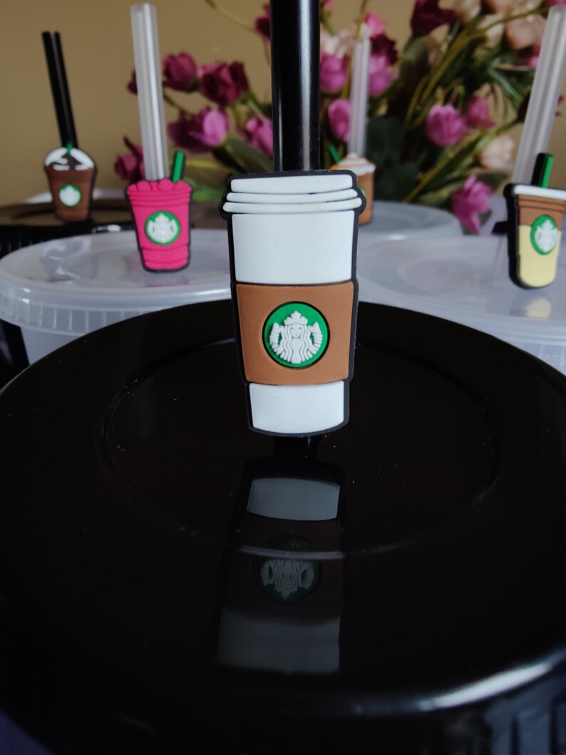Bundle Starbucks Straw Toppers Straw Covers Tumbler Etsy