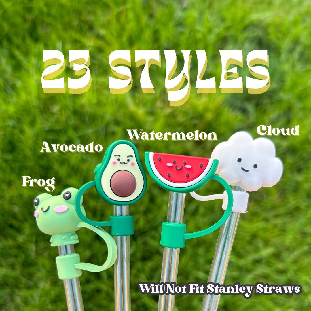 Straw Tips Cover, Reusable Straw Toppers, Kawaii Duck Silicone