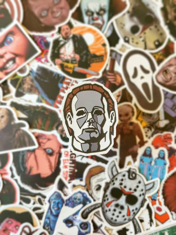 50 Stickers Classic Horror Movie Characters Halloween Stickers