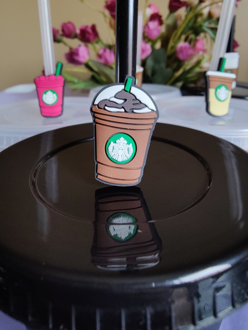 Bundle Starbucks Straw Toppers Straw Covers Tumbler Etsy