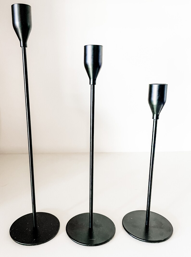 Metal Candlesticks Table Decor Dining Table Centerpiece Etsy
