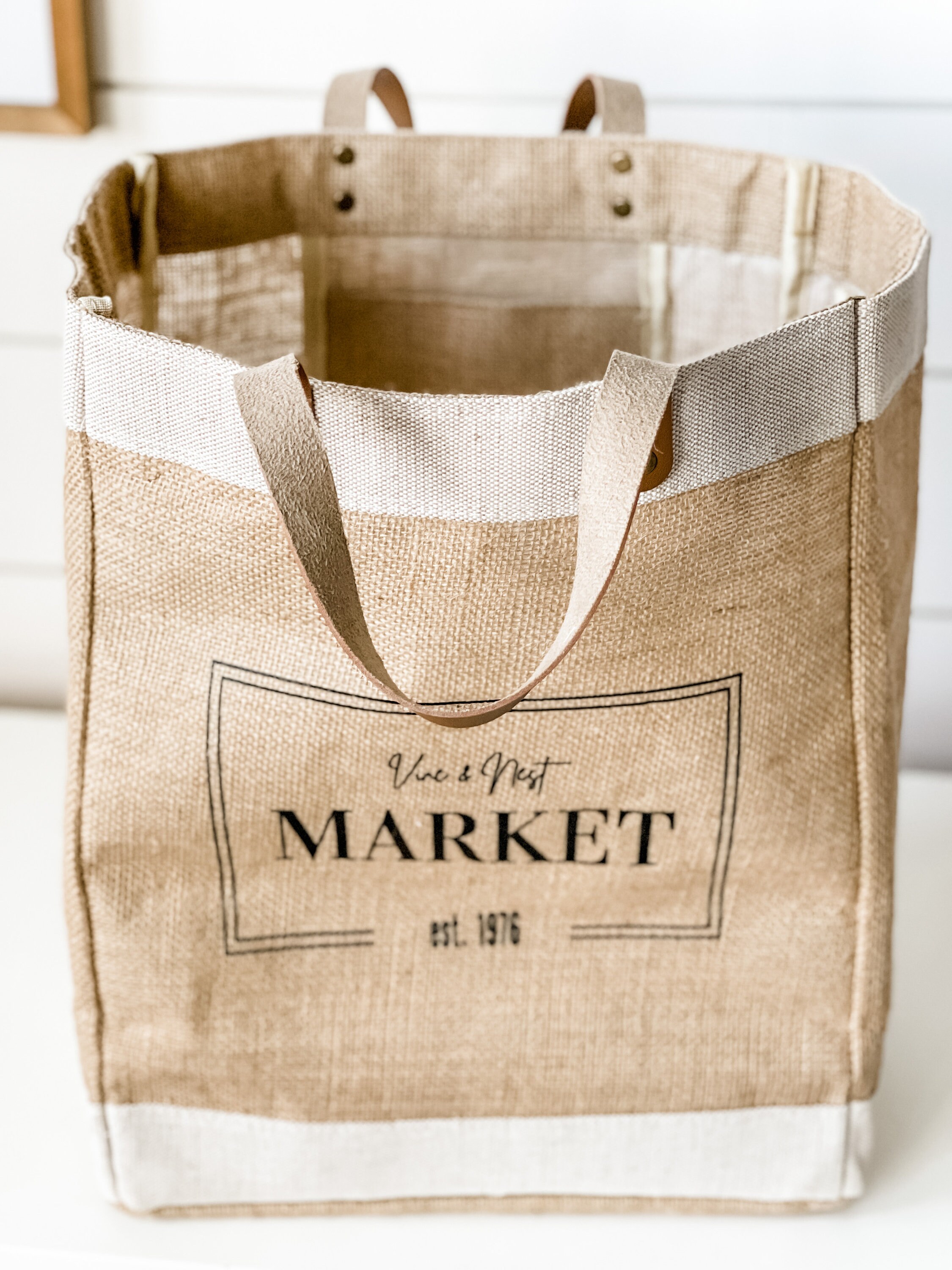 Jute Market Tote Bag Farmer's Market Bag Reusable Etsy