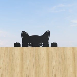 Peek-a-Boo Cat Metal Sign Digital Files for CNC Plasma, Laser, and Water Jet Cutting