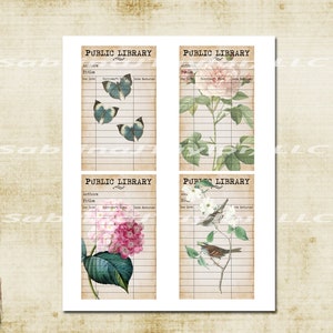 Vintage Library Cards: Digital Download