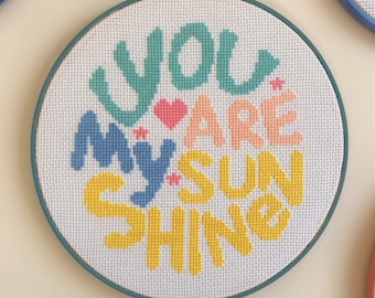 You Are My Sunshine Cross Stitch Pattern: Nursery Decor (PDF Pattern)