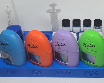 4X Hanna Checker 3D Printed Combo Organizer - Alkalinity, Calcium