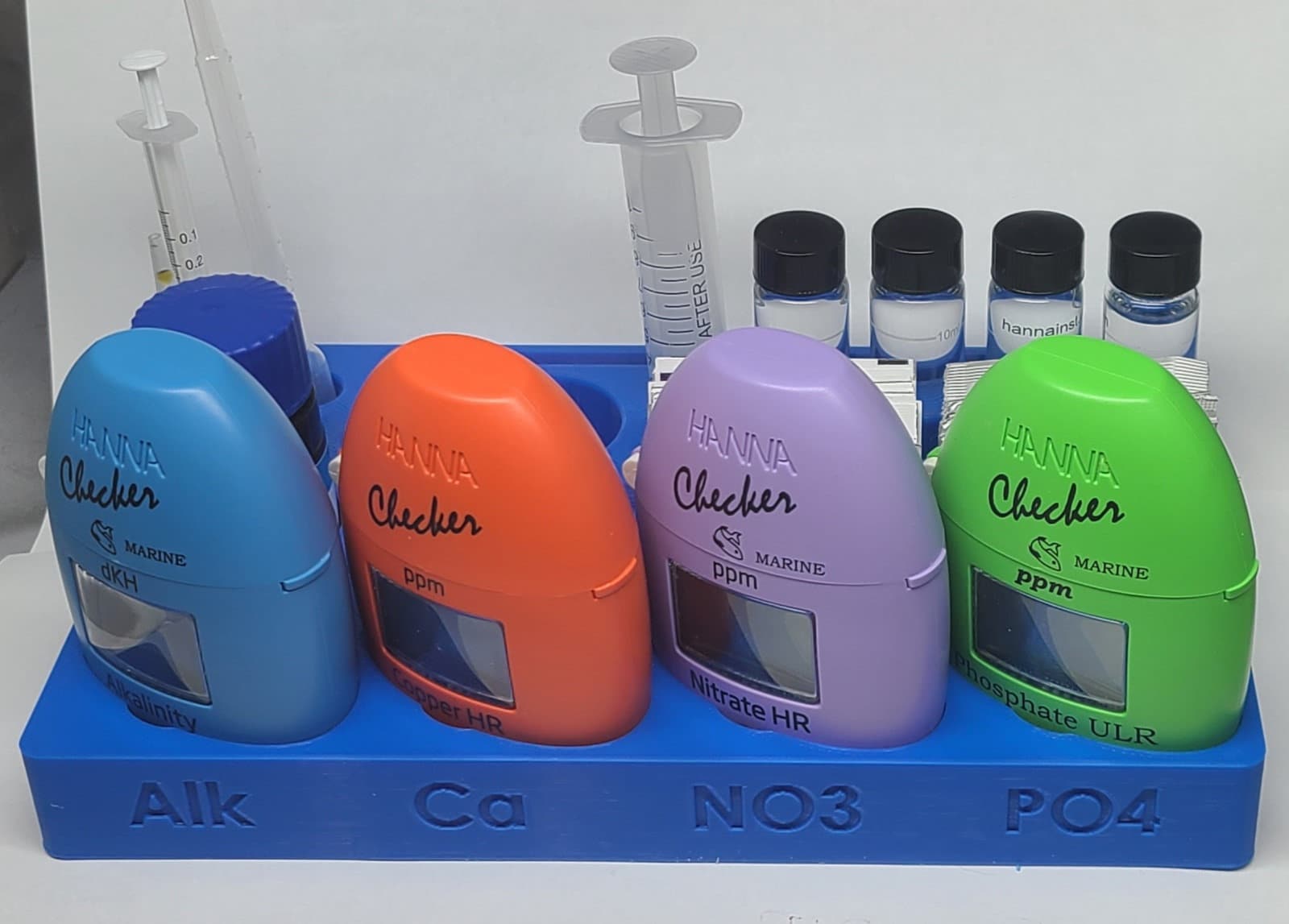 4X Hanna Checker 3D Printed Combo Organizer - Alkalinity, Calcium