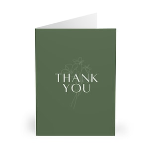 Cartes de voeux, lot de cartes de remerciement couleur olive : jeu de mots d'appréciation, cadeau de papeterie, cartes de correspondance vierges, jeu de mots manuscrits, merci