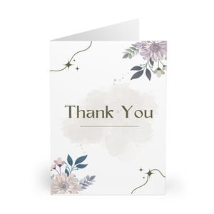 Jeu de cartes de voeux, cartes de remerciement florales, jeu de papeterie, notes de remerciement, lot de cartes, cartes de correspondance vierges