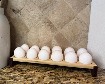 Wooden Egg Storage Tray- Kitchen Organizer- Egg Stand-Egg holder