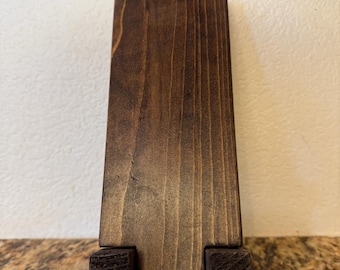 Wood phone stand- Minimalist Cell Holder- Portable-Gift for Him or Her