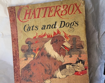 Le livre Chatterbox des chats et des chiens 1909 Première édition