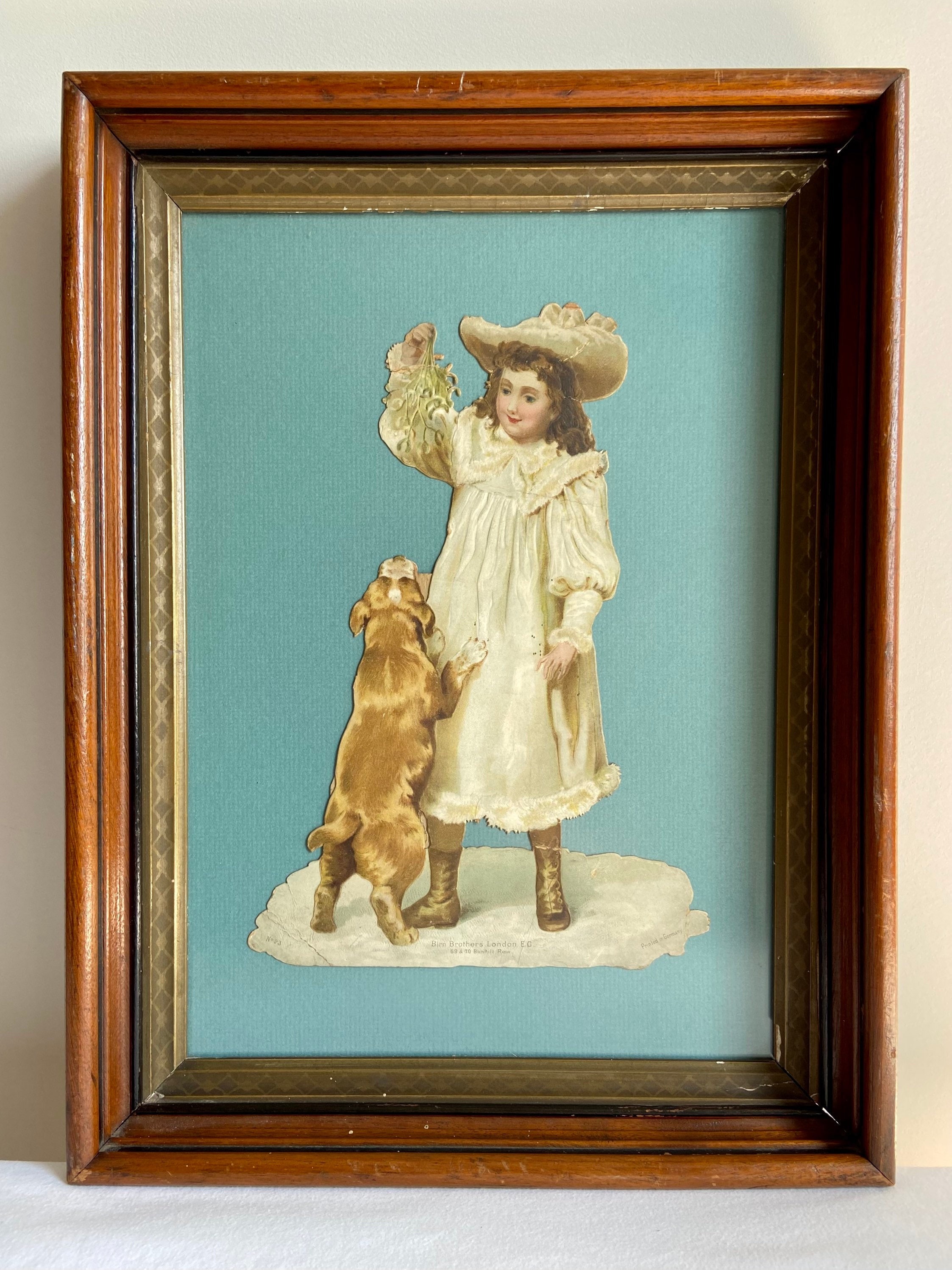 Young Girl With Her Dog/キース カーター/ポスター Girl and Dog Lithograph - Etsy