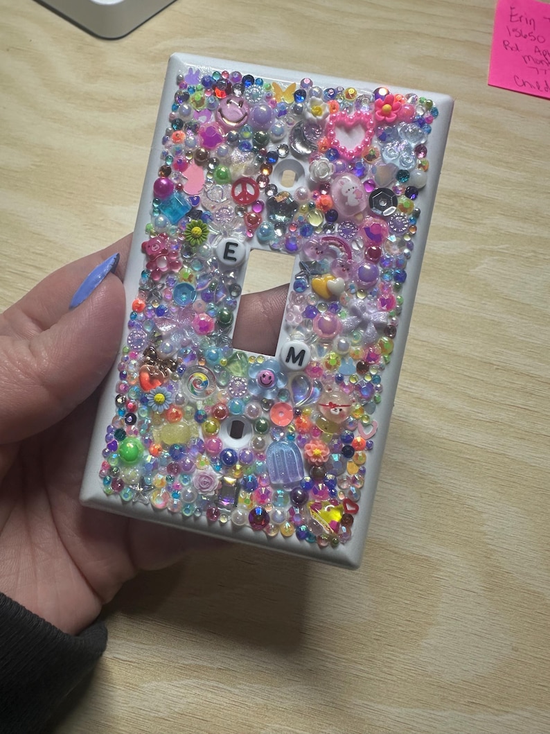 Bedazzled Light Switch Cover: Custom Embellished Decor - Etsy