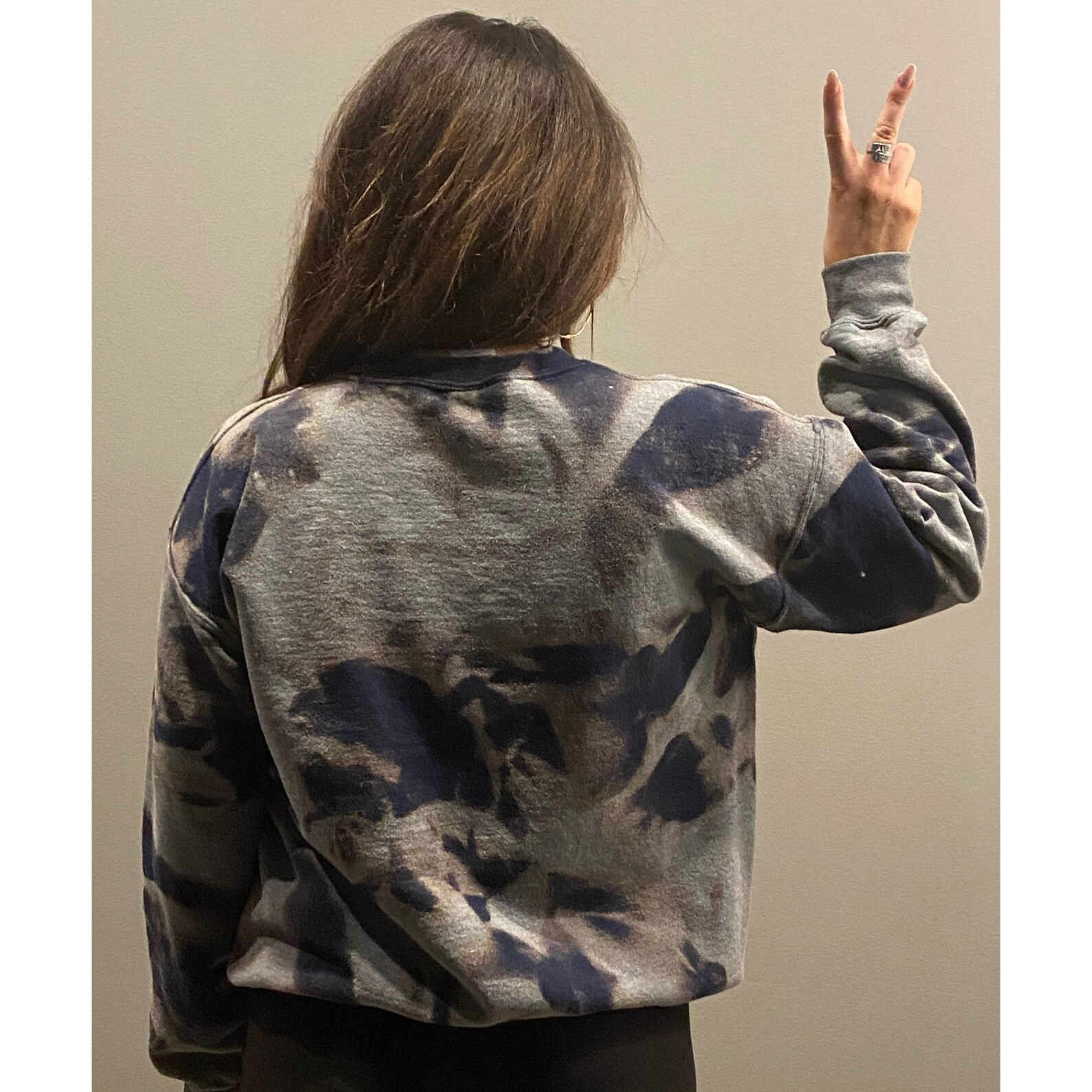 bleach dyed sweatshirt