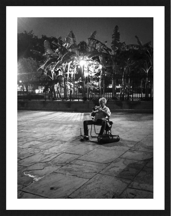 Trumpet Player new Orleans Black & White Photograph Print Etsy