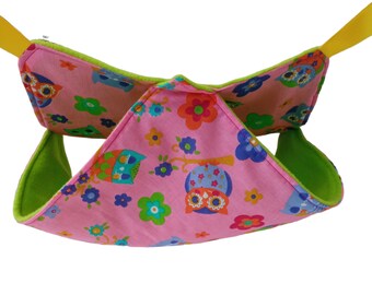 Large 34cm / 13.5 inch Double Honeycomb Rat Hammock - Pet Hammock - Owls - Double Layered Hammock - Suitable for Rats & Other Small Pets
