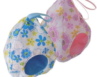 Egg Shaped Hanging Rat or Small Pet Hammock - Choose From 2 Bright Flower Patterns - Rat Hammock - Pet Hammock - Easter