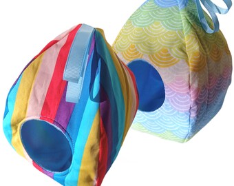 Easter Egg Shaped Hanging Rat or Small Pet Hammock - Choose From 2 Bright Patterns - Rat Hammock - Pet Hammock