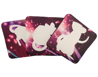 Galaxy/Stars Rat Design Coaster for Mugs, Cups and More! - 9 cm x 9cm Square Coaster