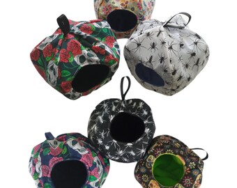 Pumpkin Shaped Rat/Small Pet Cotton & Fleece Hanging Hammock - Ready to Ship