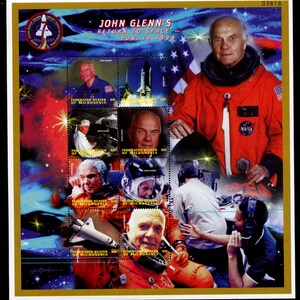 MIKRONEZJA 324-27, 1998 John Glenn, Powrót do kosmosu, MNH (Nowy, nigdy nie zawieszany),