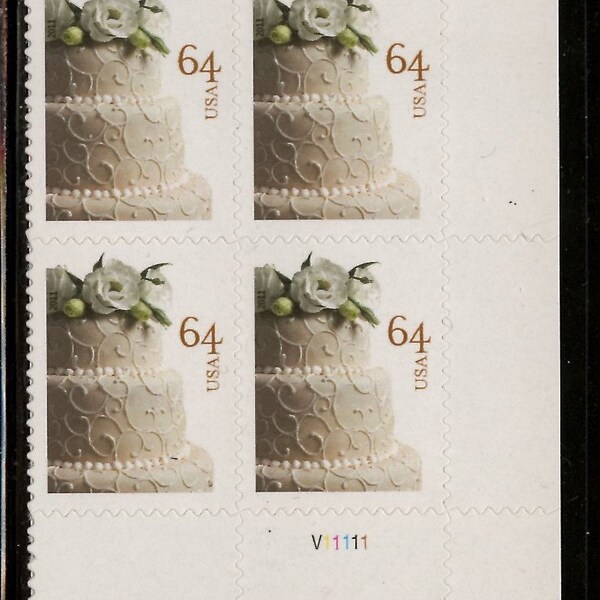 United States 4521, 2011 64c Wedding Cake, LR PBOF4, MNH, (ET0299)