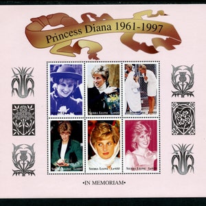 SIERRA Leone 2090-92, 1998 Princess Diana, 3 Sheets of 6, MNH  (ET0206)