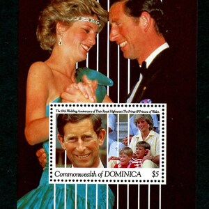 DOMINICA 1337, 1991 Charles and Diana 10th Wedding Anniversary, MNH (ET0212)