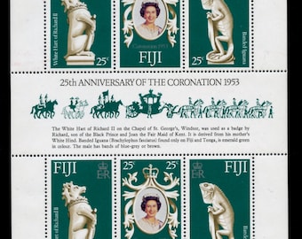 FIJI 384, 1978 Elizabeth II Coronation Anniversary, Mint, VLH (ET0188)