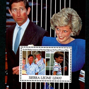 SIERRA Leone 1396, 1991 Charles and Diana Wedding Anniversary, MNH  (ET0208)