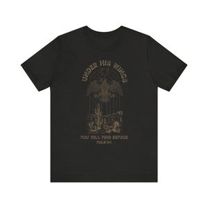 Unter Gottes Flügeln des Schutzes T-Shirt | Christlicher Glaube Schrift Tee