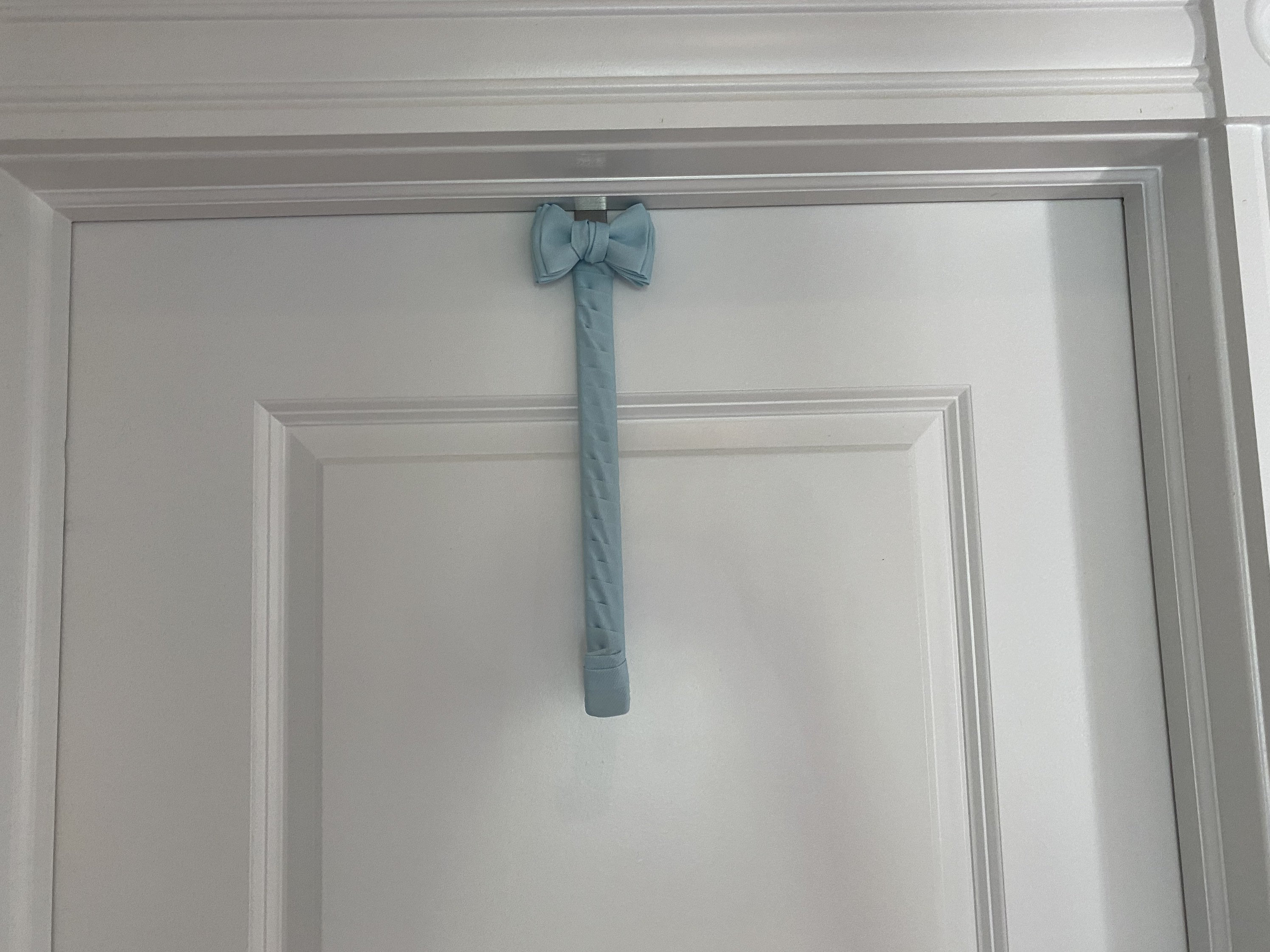 Hand Wrapped Blue Ribbon Wreath hanger Over the door wreath Etsy