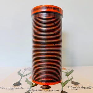 Brush Pot. Lacquered. North African. Decorative. Home. Office.