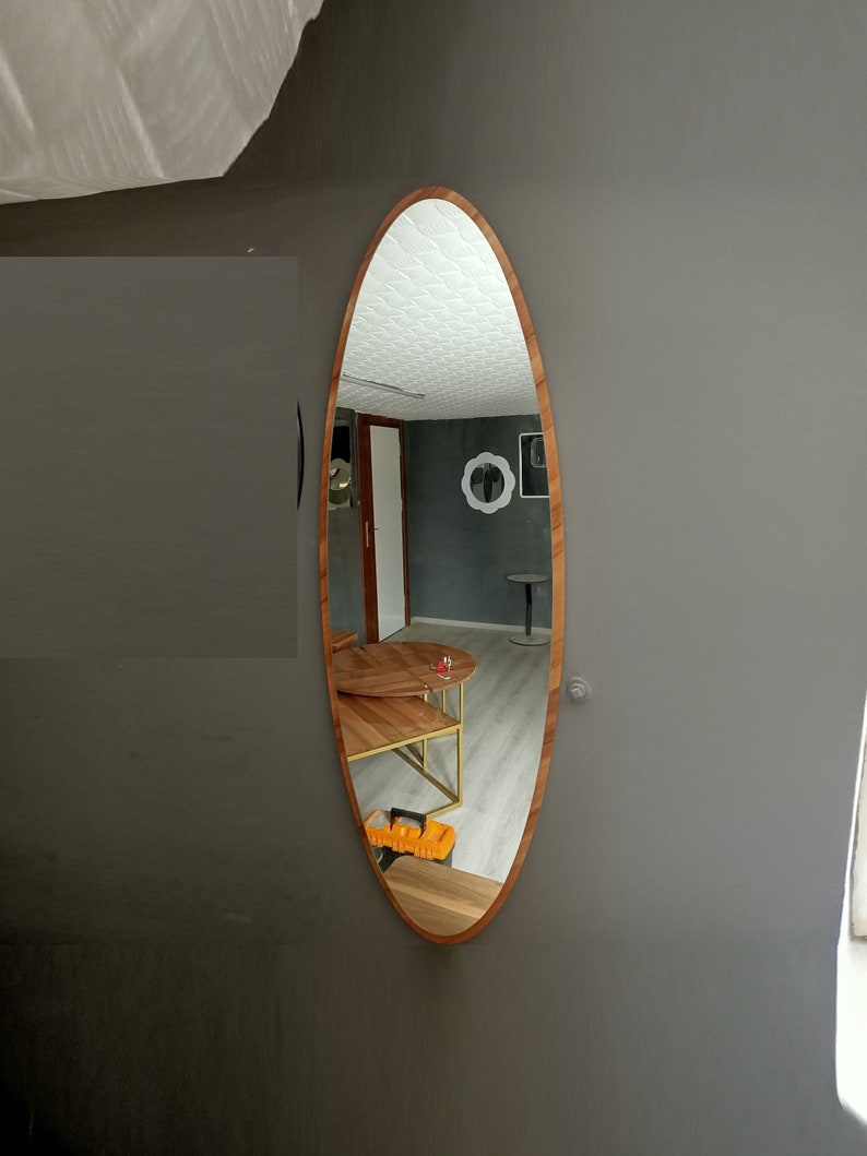 Wood Oval Full Length Mirror for Floor & Wall 51.2 x Etsy