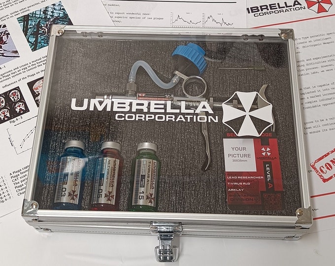 Resident Evil Umbrella Corporation Virus Injection Gun and Virus Set ...