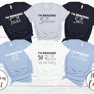 50th Birthday Matching Shirts, Im Bringing The 50 Reasons For The Party Shirt, Birthday Custom Group Shirts for Friends, 50th birthday shirt