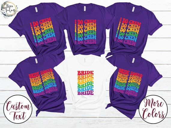 Bride Squad Shirt - Lgbt Cute Rainbow Ring Bachelorette Gift Bride Squad Shirt - Lgbt Cute Rainbow Ring Bachelorette Gift