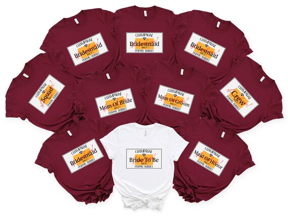 Bachelorette Party Shirts Champagne 