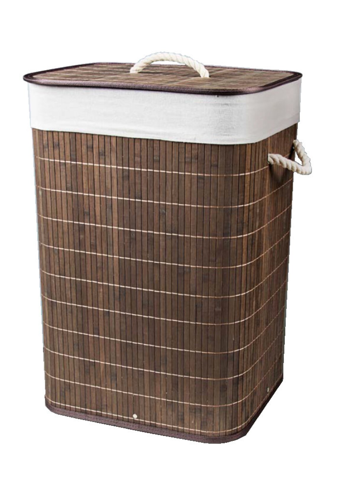 Bamboo Laundry Hamper Laundry Basket Hamper with Lid & Rope Etsy