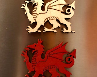 Wooden Dragon Fridge Magnet