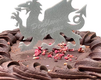 Welsh Dragon Cake Topper/ Flower Arrangement Decoration | Draig Addurno