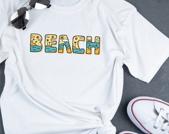 Beach T-Shirt Ocean Tee Summer Shirt Beach Vacay Tee Retro Beach Vacation Crewneck Salty Life Shirt Family Travel Tee Plus Size Unisex