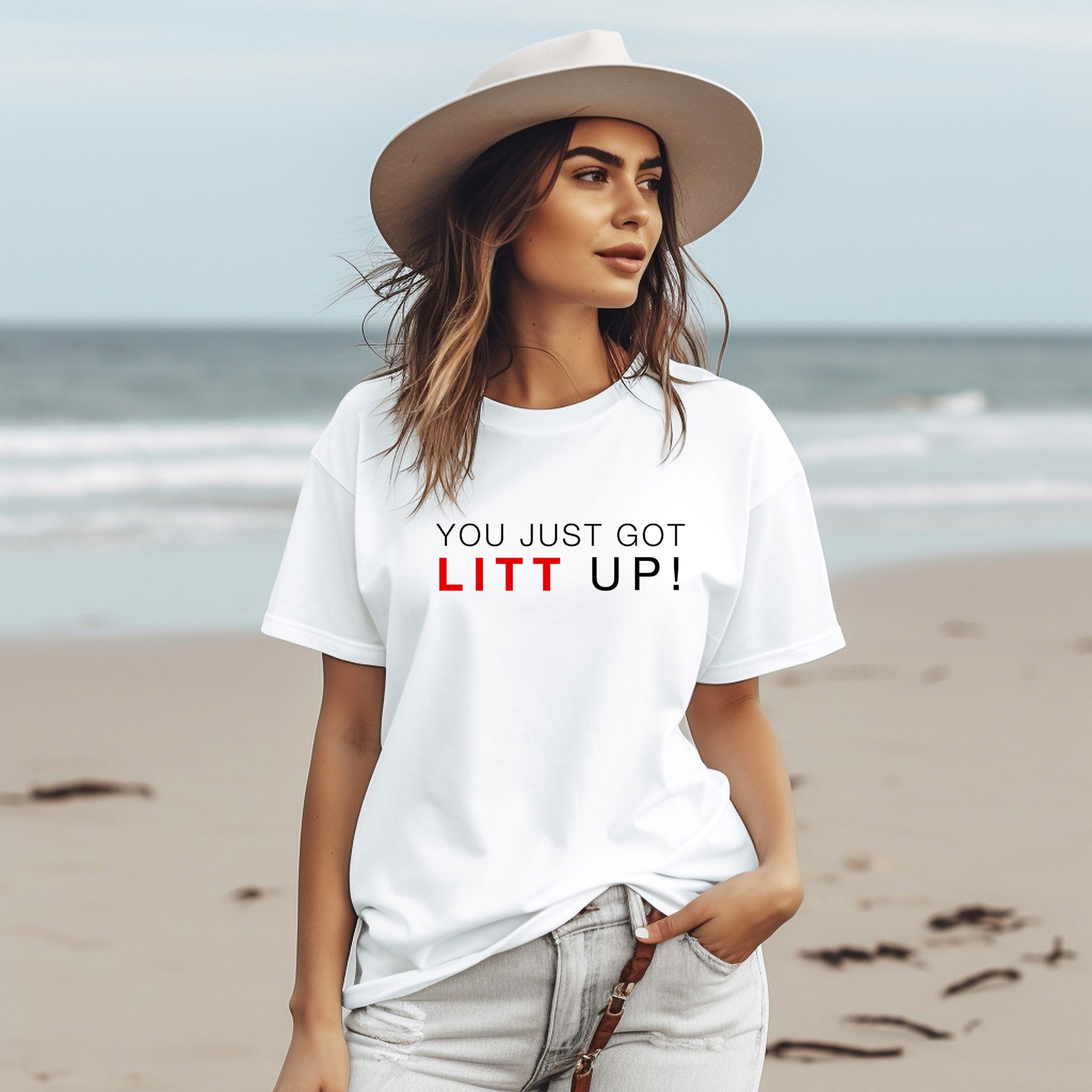 New You just got LITT up : Louis Litt : Suits Quote T-Shirt Oversized t- shirt plain black t shirts men - AliExpress